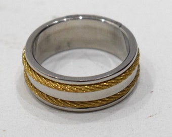 Ring Stainless Steel Brass Rope Band Ring
