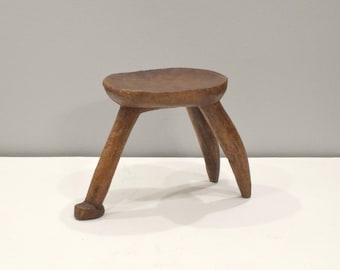 African Stool Lobi Wood Vintage Stool Burkina Faso