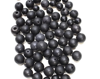 Beads Assorted Black Plastic Beads 8-12mm