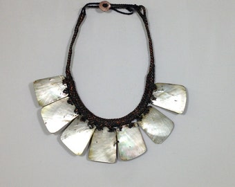 Philippine Ifugao Tribal Shell Necklace Rattan