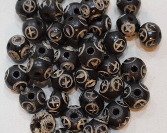 Beads Black Ceramic Beads 12mm