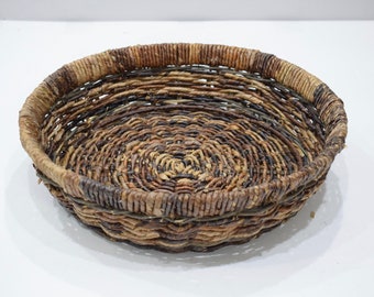 Basket Indonesian Round  Brown Rattan Basket