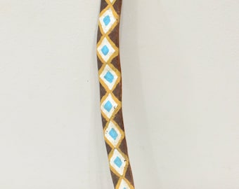 African Seed Pod Percussion Rattle Painted Design