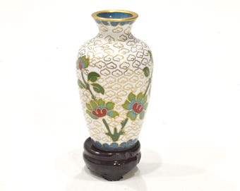 Chinese Cloisonne' Flower Patterned Vase
