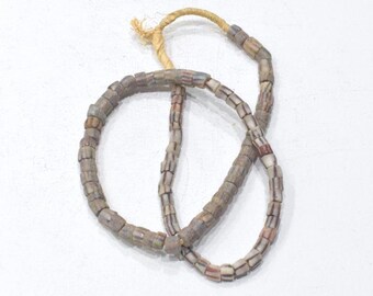 African Sand Cast Glass Bead Strand Ghana