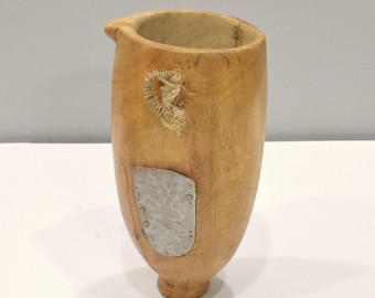 African Wood Pokot Old Milk Water Pitcher Kenya