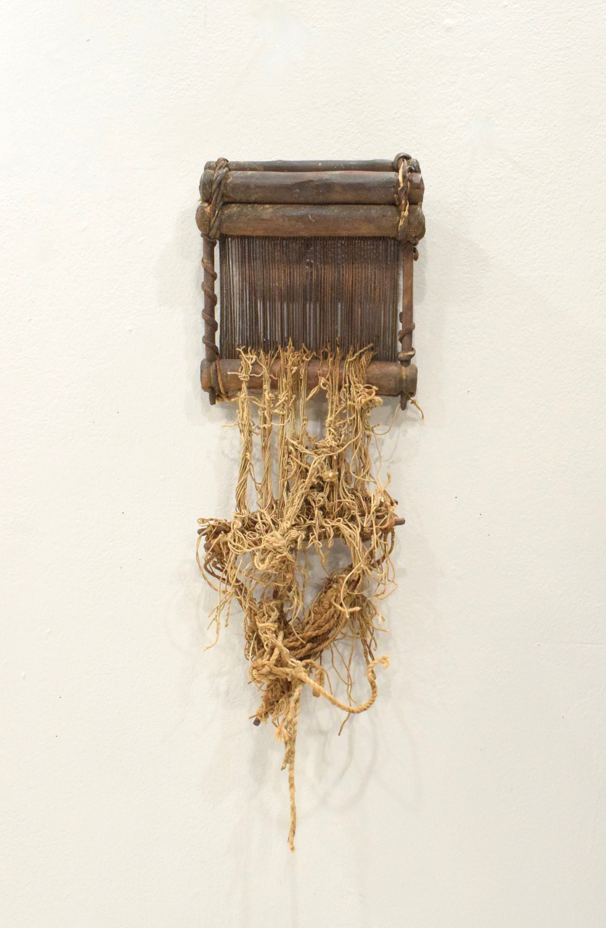 African Baule Tribe Traditional Weaving Loom