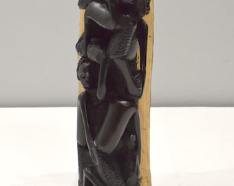 African Statue Tree of Life Ebony Wood Makonde Tribe Tanzania