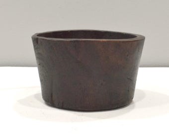 African Wood Bowl Giriami Tribe Weathered Food Bowl Kenya