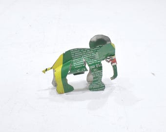 African Folk Art Toy Elephant Recycled Tin Can Tanzania