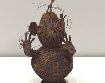 Papua New Guinea Woven Dolly Kaminabit Village Spirit Doll Sepik River Basin