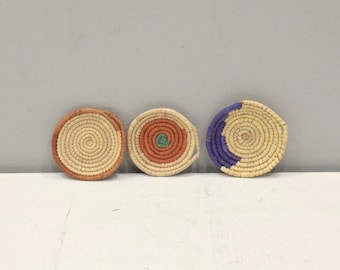 African Basket Botswana Natural Food Basket Set of 3