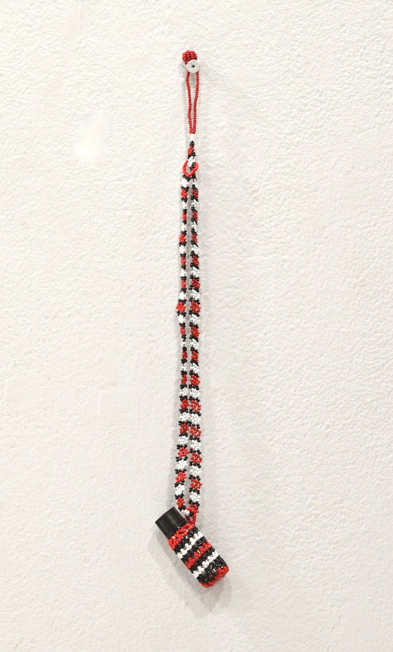 African Zulu Beaded Snuff Bottle Necklace RSA - image 2