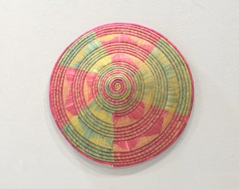 Ethiopian Woven Basket Lids for Wall Decor