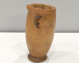 African Wood Pokot Old Milk Water Pitcher Kenya