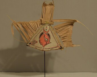 Papua New Guinea Dance Siassi Palm Fiber Wicker Hat