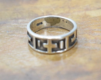 Ring Sterling Silver Grooved Band Ring