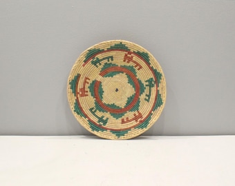 African Basket Botswana Natural Colors South Africa Woven Palm Food Basket