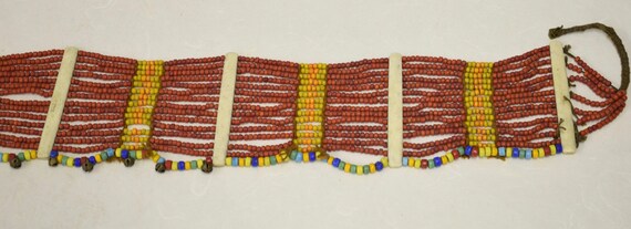 Beaded Belt Sash Womans Naga Konyak Belt - image 4