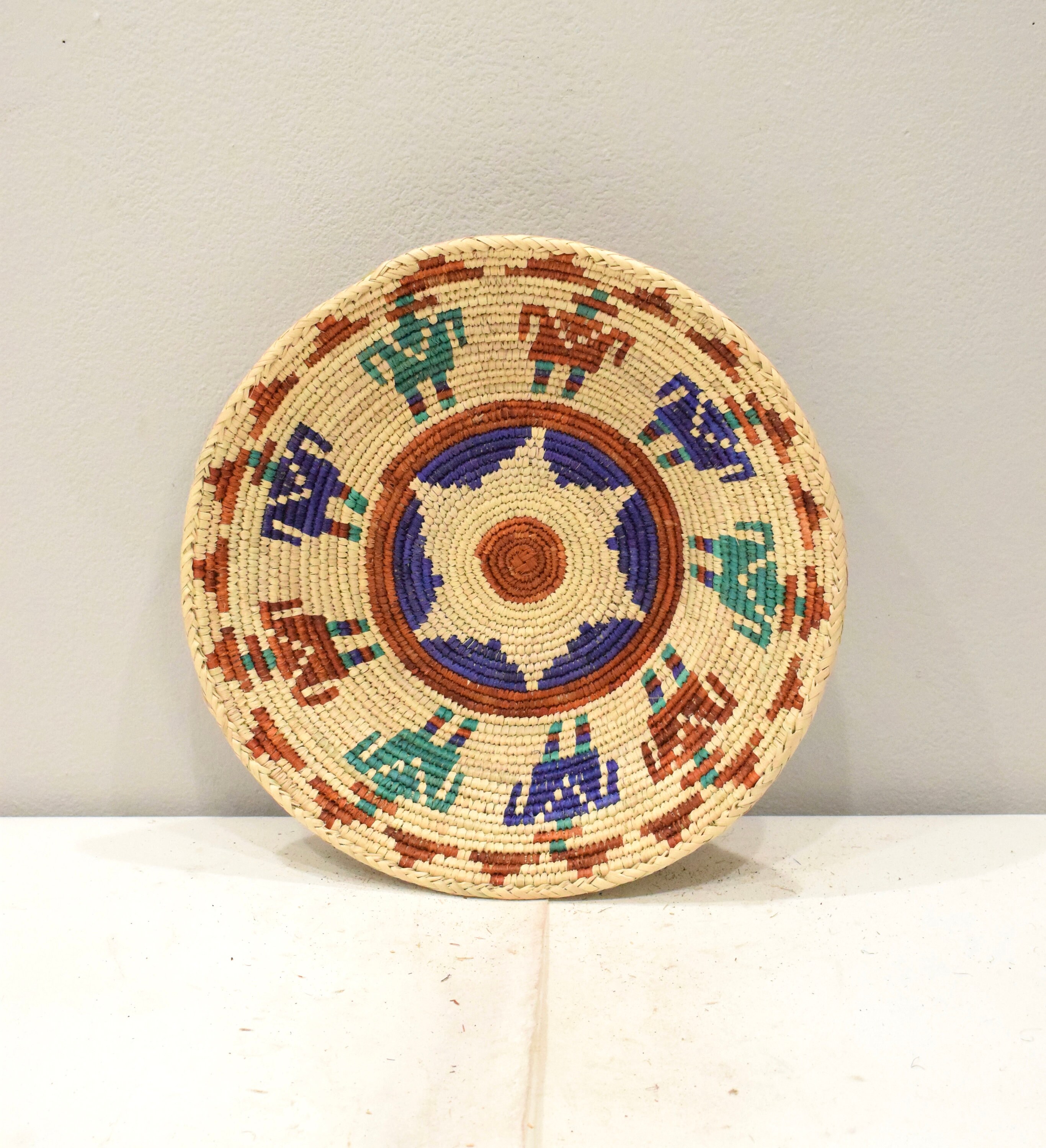 African Basket Botswana Natural Colors South Africa Woven Palm Food Basket