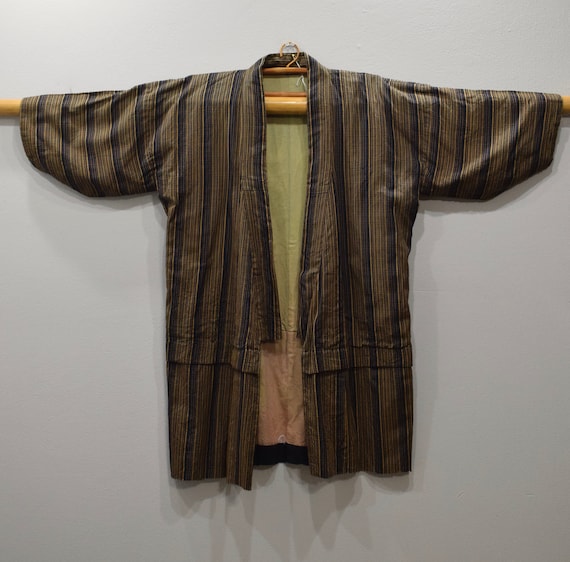 Kimono Japanese Black Yellow Kimono - image 1