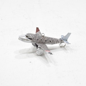 Boeing Jet Upcycled Toy Tin Jet Plane