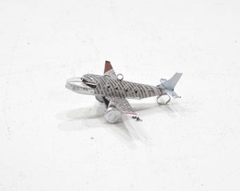 Boeing Jet Upcycled Toy Tin Jet Plane