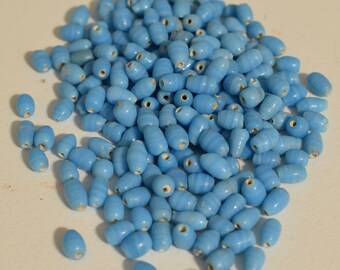 Beads Turquoise Glass Oval Beads 5mm