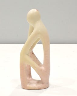 アフリカのソープストーン彫刻の考える人彫刻（ケニア） - Etsy 日本