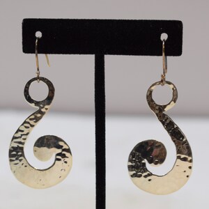 Earrings Sterling Silver Textured Swirl  Earrings