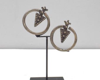 Southeast Asian Hmong Old Silver Arrow Earrings