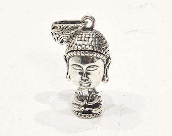 Pendant Buddha Head Silver Bead Buddha Head