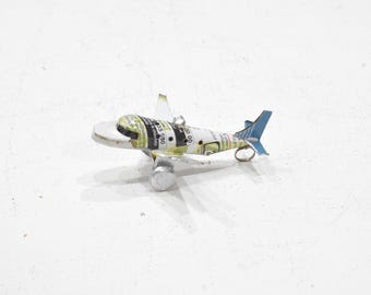 Boeing Jet Upcycled Toy Tin Jet Plane
