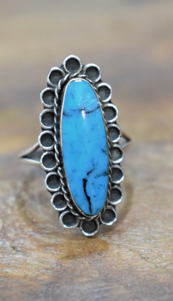 Ring Sterling Silver Turquoise Silver  Ring - image 1