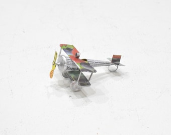 Bi Plane Upcycled Toy Tin Bi Plane