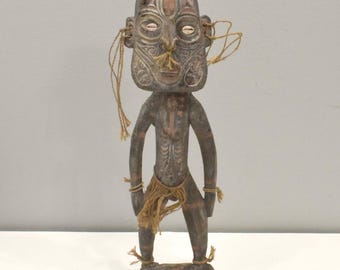 Papua New Guinea Wood Figure Ceremonial Mindimbit Village