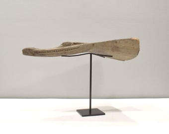 Papua New Guinea Crocodile Wood Canoe Prow Latmul Tribe Sepik River