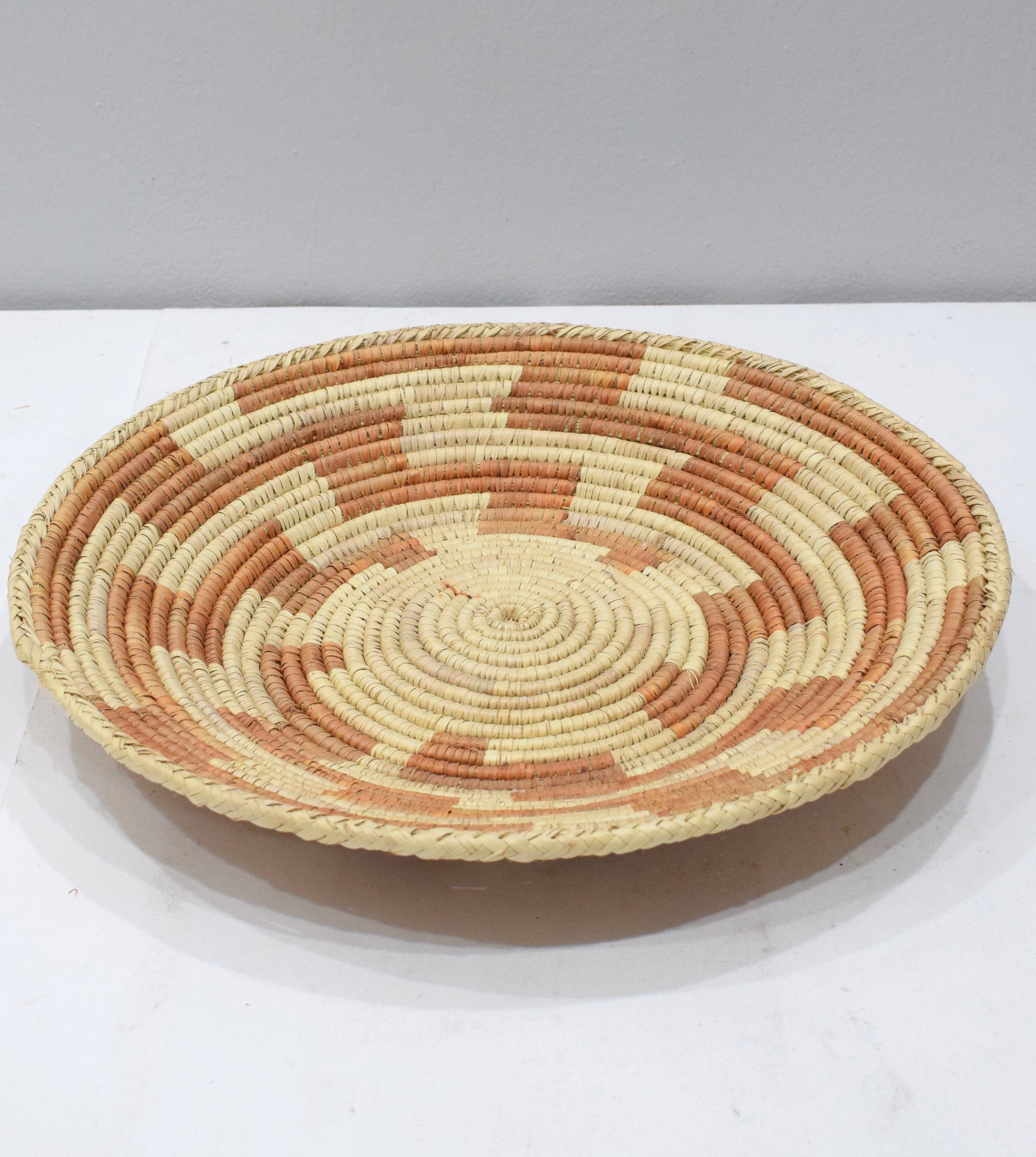 African Basket Botswana Natural Colors South Africa Woven Palm Food Basket