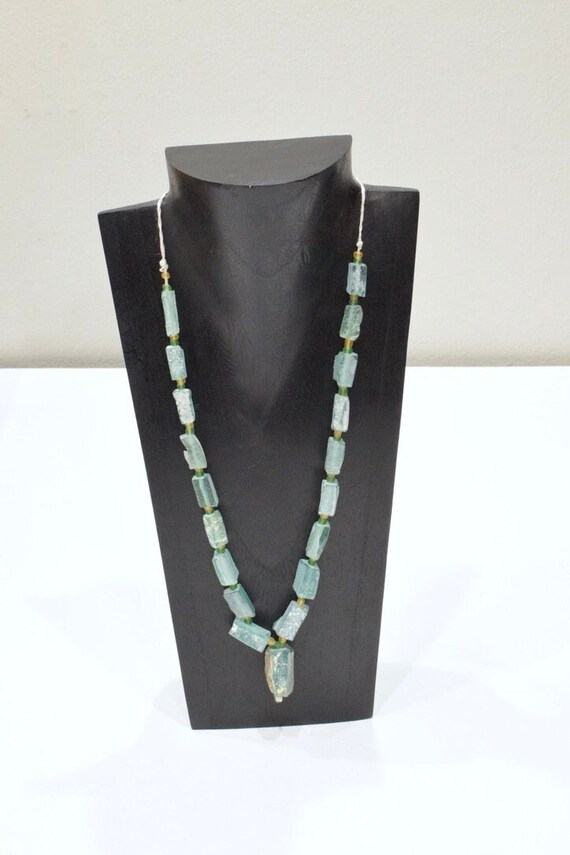Ancient Roman Glass Bead Necklace - image 1