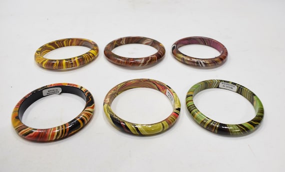 Bracelets Painted Wood Assorted Bangle Bracelets - image 2