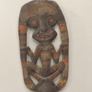Papua New Guinea Mask Samban Ancestor Latmul Tribe Guardian Mask