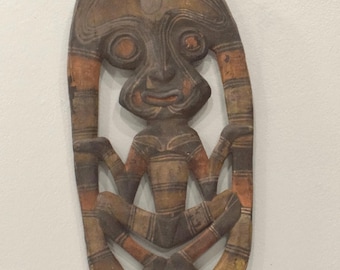 Papua New Guinea Mask Samban Ancestor Latmul Tribe Guardian Mask