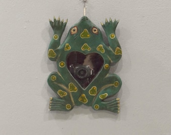Indonesian Frog Folk Art Wall Mirror