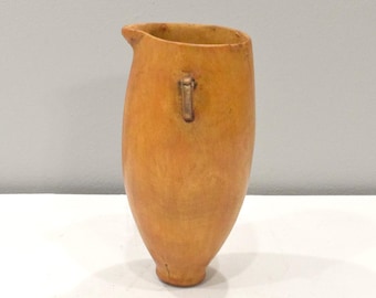 African Wood Pokot Old Milk Water Pitcher Kenya