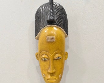 African Mask Baule Tribe Passport Mask Mali