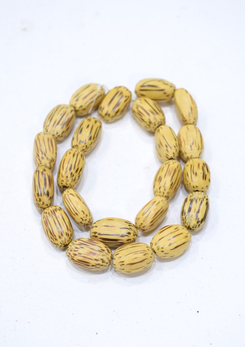 Beads Philippines Yellow Palmwood 20mm