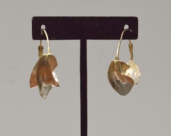 Earrings African Fulani Brushed Silver Fulani Earrings