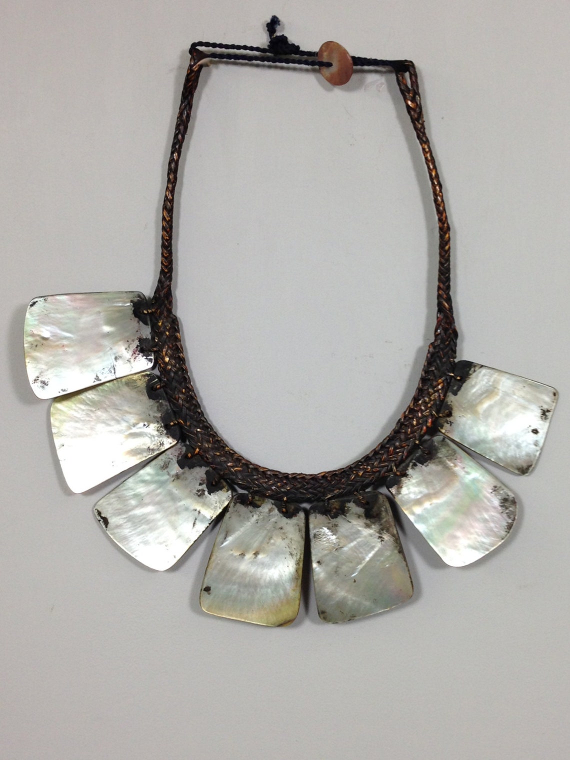 Philippine Ifugao Tribal Shell Necklace Rattan Handmade Tribal Etsy