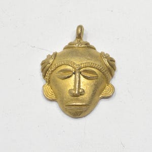 Pendant African Brass Baule Mask Pendant