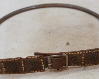 African Belt Leather Stitched Pattern Himba Tribe Traditional Belt